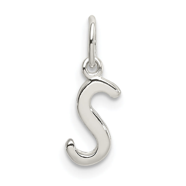 Carat in Karats Sterling Silver Letter S Initial Charm (13mm x 7 To 8mm)