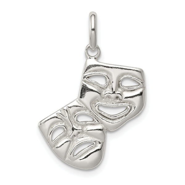 "Carat in Karats Sterling Silver Polished Comedy, Tragedy (0.82 Inch x 0.7 Inch)"