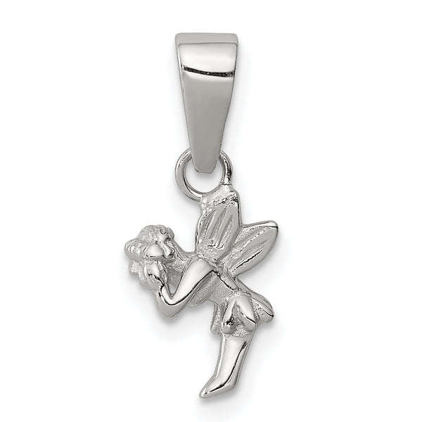 Sterling Silver Dainty Fairy Pendant (0.74 Inches)