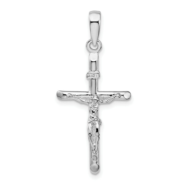 Carat in Karats Sterling Silver Polished Crucifix Cross Charm Pendant (28.6 mm x 15.7 mm)