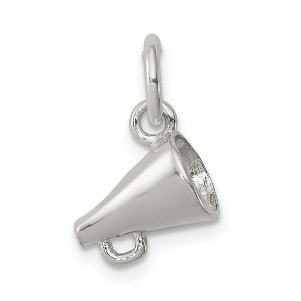 Carat in Karats Sterling Silver Polished Finish Megaphone Charm Pendant (11mm x 7mm)