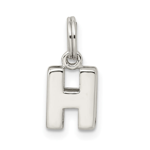 Quilate en quilates Plata esterlina Letra H Inicial Charm Colgante