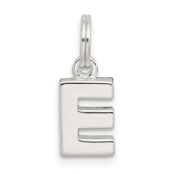 Carat in Karats Sterling Silver Letter E Initial Charm Pendant