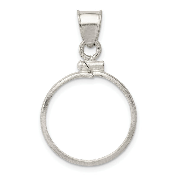 Carat in Karats Sterling Silver 19.1 X 1.5mm $0.01 Plain Coin Bezel Pendant (0.75 Inches x Inches 0.06)