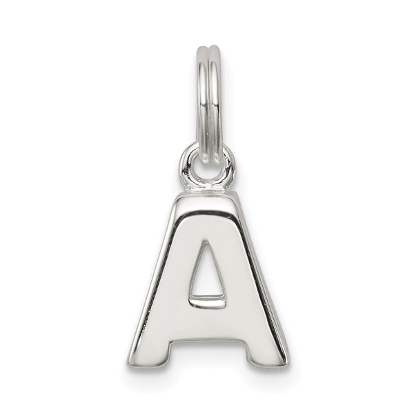 Carat in Karats Sterling Silver Letter A Initial Charm Pendant