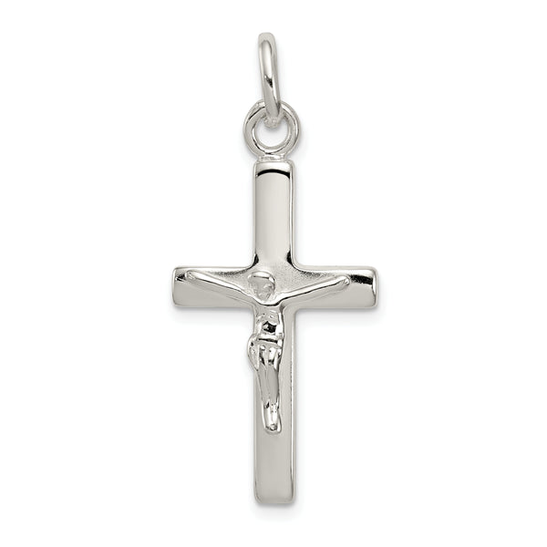 Carat in Karats Sterling Silver Polished Crucifix Cross Charm Pendant