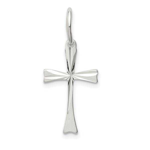 Carat in Karats Sterling Silver Cross Pendant (1.1 Inches x Inches 0.47)