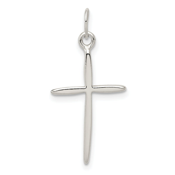 Carat in Karats Sterling Silver Polished Passion Cross Charm Pendant (0.98 Inch x 0.47 Inch)